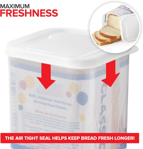 Bread Container (2 Pack) Bread Loaf Keeper, Fresh Bread Storage Container, Clear - Picture 4 of 7