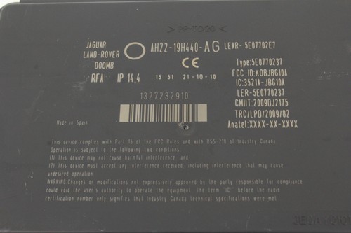 06-12 Range Rover SPORT Keyless Entry Control Module Unit OEM AH2219H440AG - Picture 11 of 11
