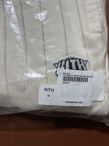 Kith New York Knicks NY Nadelstreifen Williams I Sweatpants Jogginghose Creme Gr. Medium - Bild 7 von 9
