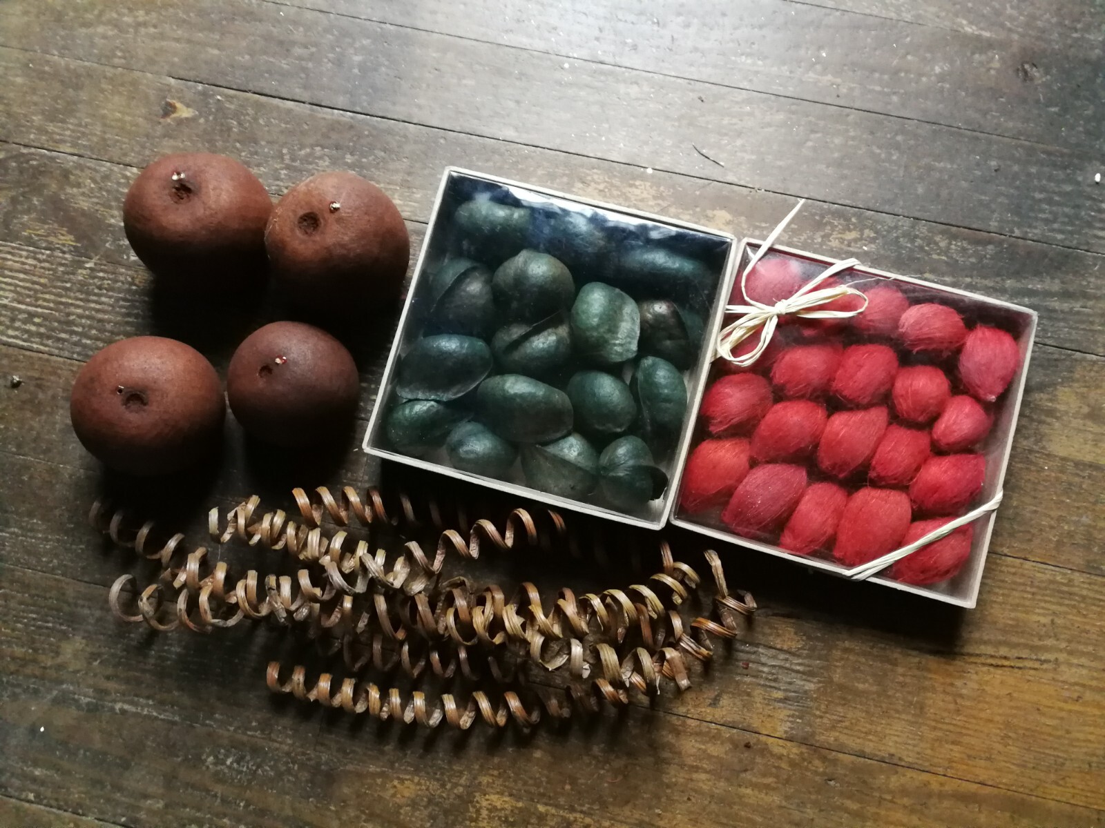 Décorations automne Halloween fruits et coques secs naturels lot de 500g