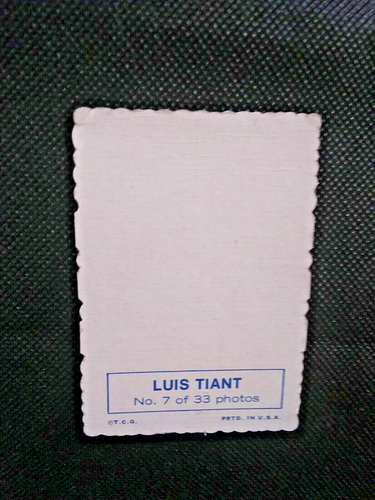 G/VG,1969 Topps -Deckle Edge #7 Luis Tiant, GUARDIANS, FREE SHIPPING - Picture 4 of 9