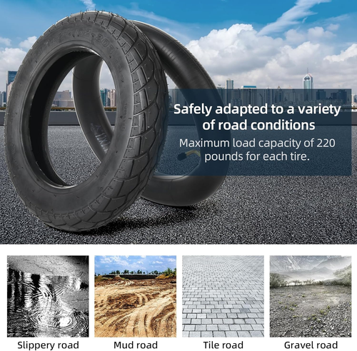 (2-Set) 12.5 X 2.25" Scooters Tires and Inner Tubes, 12-1/2 X2-1/4 Heavy Duty Ti - Picture 5 of 6