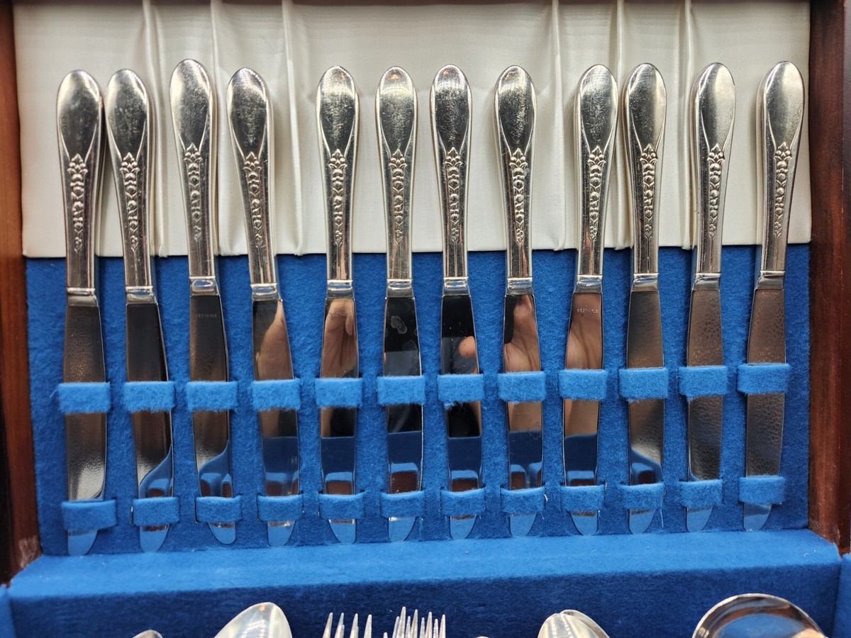 WM Rogers MFG Co Original Rogers Silverware Set of 50 Pieces