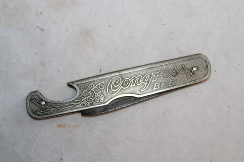 Cuchillo abridor de botellas vintage Congress Beer Derby Cream Ale RARO - Imagen 15 de 15
