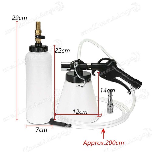 1L Air Brake Fluid Bleeder Kit Pneumatic Vacuum Bleeding Extractor Clutch Fill - Picture 2 of 12