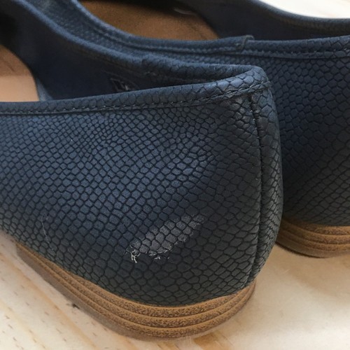 Nautica Shoes Womens 7.5 Denwood Ballet Flats Blue Faux Leather Casual Slip On - Picture 10 of 18