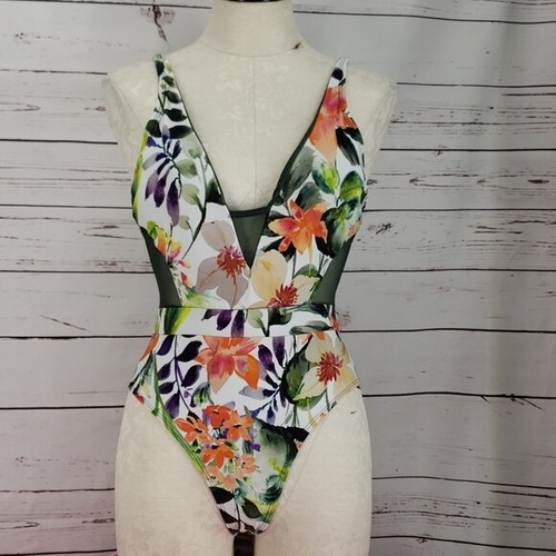 Tini Bikini Tropical Print One Pc Swimsuit 8K
