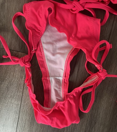 Hot Pink Tie Womens Bikini Size Medium NWOT No Liner - Bild 4 von 4