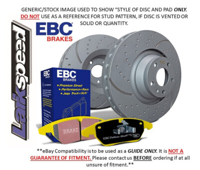 EBC Front Turbo Groove Disc & Yellowstuff Pad for Renault Espace Mk1 2.0 (87>91)