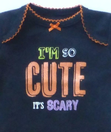 So Cute Its Scary Black Long Sleeve Body Suit Size 18 Months Carters Halloween - Picture 3 of 3