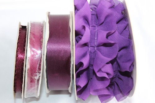 Lot Of 39 Purple & Lavender Spool O’ Ribbon 1/8” To 2" Most New - Picture 7 of 12