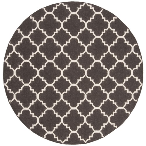 SAFAVIEH Dhurries DHU554C Handwoven Brown / Ivory Rug - Picture 4 of 25