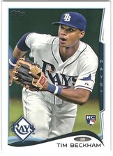 2014 Topps Baseball Tim Beckham Rookie Tampa Bay Rays #605