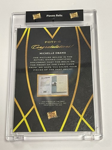 2022 Pieces Of The Past Michelle Obama Authentic Relic POTP-6 - Bild 2 von 2