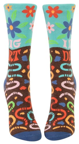 BlueQ Funny Women's Crew Socks in 20+ Hilarious Design Styles, Fits Shoe 5-10 - Picture 221 of 249
