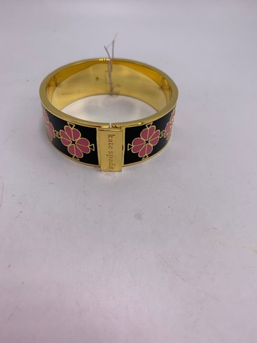 $128 Kate Spade goldtone enamel flower bangle bracelet #1 - Picture 4 of 8