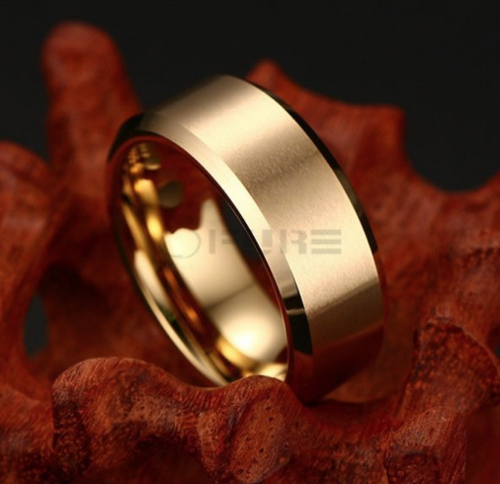 14ct Gold Filled Stainless Steel Couple Wedding Engagement Band Ring Sizes 6-13 - Picture 39 of 120