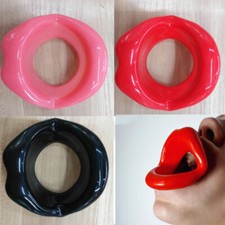 Rubber O-Ring Lips Open Mouth Gags Binding Slaver Restraints Oral Fixation