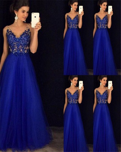 Gown Womens Bridesmaid Wedding Formal Long Prom Party Evening Dresses Ball++ - Picture 4 of 9