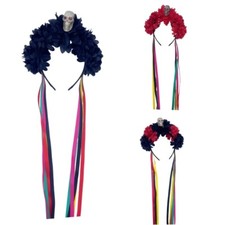 Witch Rose Hairband Costume Hair Hoop Gothic Skull Headwear for Live Show
