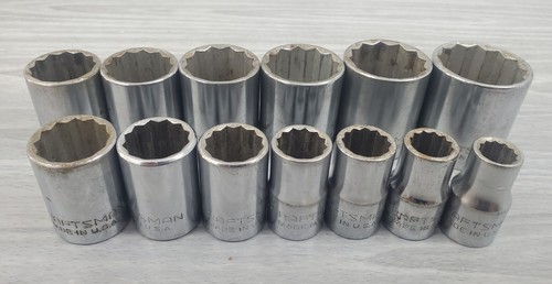 Set (13) Craftsman Sockets w / 1/2” Drive 12 point V/VV  Series 47517 1 1/4 VTG - Picture 1 of 12