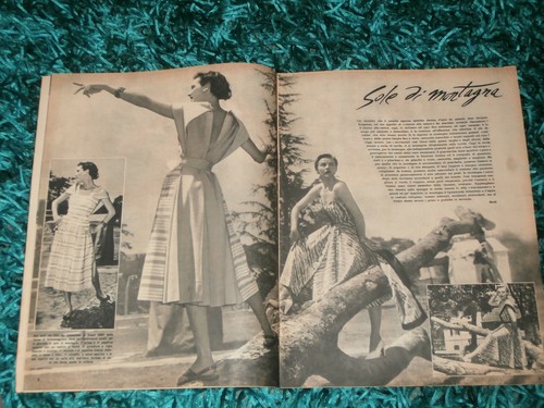 GRAZIA # 490 Vintage Italian FASHION Magazine 1950 BIKI MOLYNEUX FATH VERRI - Imagen 4 de 8
