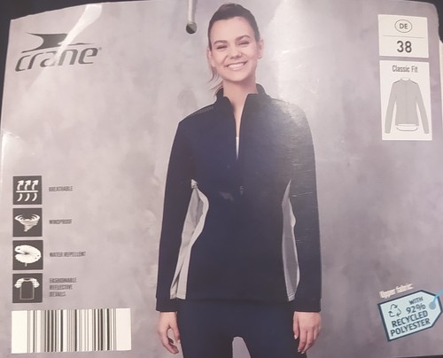 Damen Sportjacke Fahrrad Gr.38 (M), blau/grau, Crane Joggingjacke Classic Fit - Bild 8 von 18