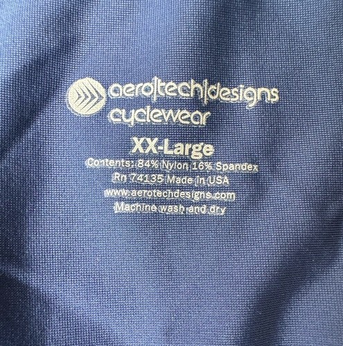 Aero Tech design bike shorts Women's CYCLING SHORTS PADDED Made in USA blue 2XL - Picture 5 of 6