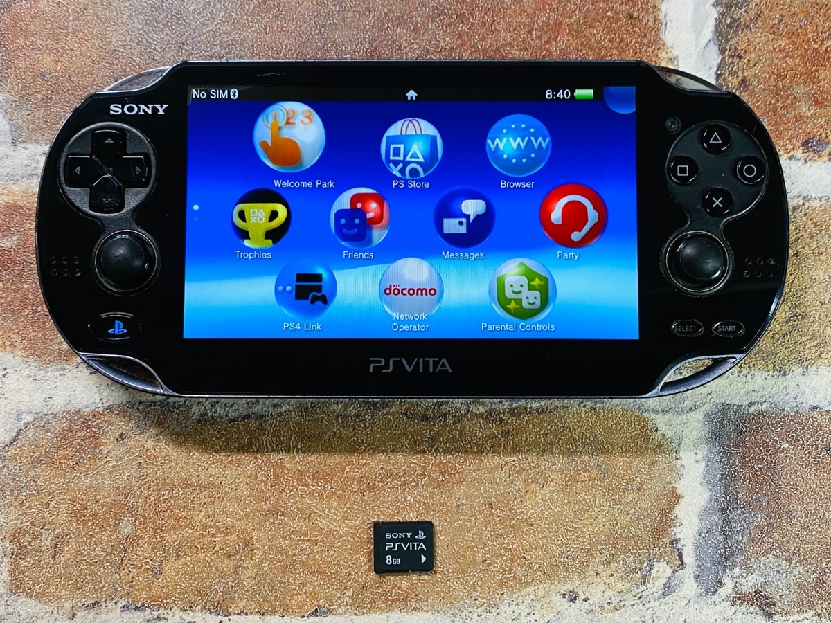 PS Vita PCH-1100 Crystal Black Wifi SONY 8GB Memory card PS Vita PCH-1100 Crystal Black Wifi SONY 8GB Memory card