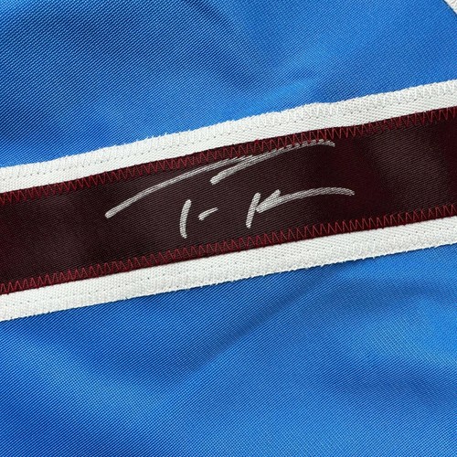 Autographed/Signed Trea Turner Philadelphia Blue Retro Jersey Beckett BAS COA - Picture 3 of 4