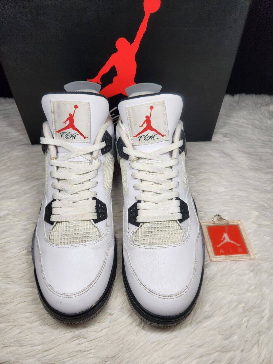 2012 Nike Air Jordan 4 Retro OG White Cement Black 308497 2012 Nike Air Jordan 4 Retro OG White Cement Black 308497