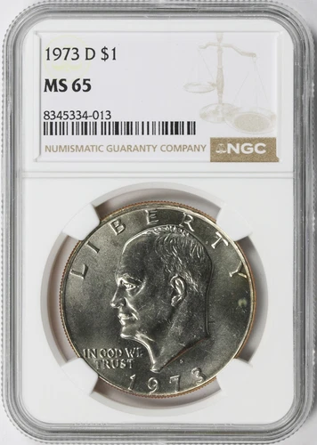 1973-D Eisenhower Dollar Ike $1 NGC MS65