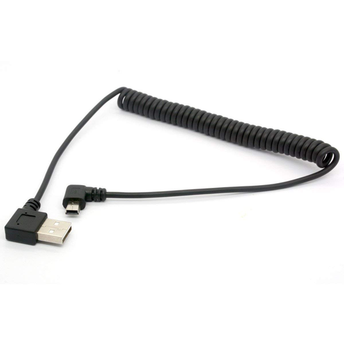 GLHONG Coiled Mini USB Cable, 90 Degree Spring USB 2.0 to Mini USB Cable Cord - 第 4/12 張圖片