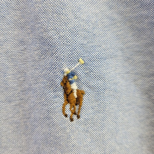 Ralph Lauren Blue Label Classic Fit Button Shirt Mens XL Blue Pony Oxford Cotton - Picture 10 of 22