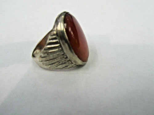 Sterling Silver Men's Agate Ring - Picture 3 of 5