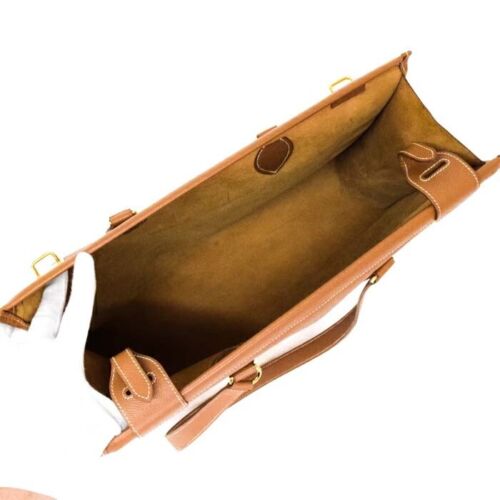 HERMES Cabas 40 Tote Bag Couchevel Leather 1997 Gold (light brown) - Picture 12 of 17