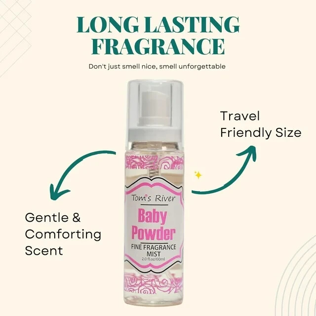 3 Pack - Perfume Body Spray Mist - Baby Powder 2oz *MADE IN USA* Brand New!!!