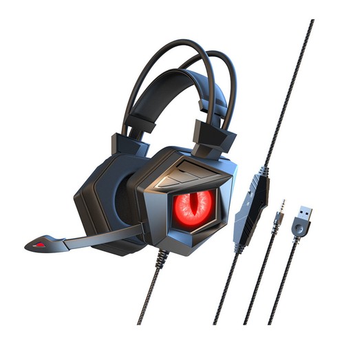 Breathing Light Gaming Earphone Computer Wired Headset Sport 3D sound Headphone - Picture 14 of 15