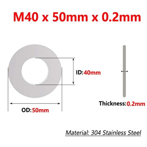 Stainless Steel Ultra Thin Flat Washer Ultrathin Shim Gasket Thickness 0.1-0.5mm - Picture 252 of 254