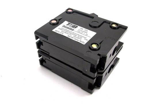 NOS! T&B INTERCHANGEABLE 15A DOUBLE POLE CIRCUIT BREAKER, TYPE TB, TB215 - Picture 3 of 4