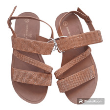 Adrienne Vittadini Mandy Rhinestone Strappy Sandals