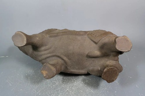Hermoso rinoceronte chino de porcelana esmaltada negra - Imagen 11 de 11