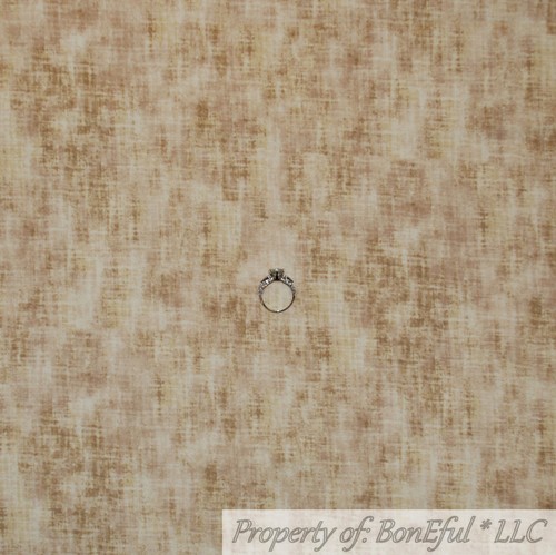 BonEful FABRIC FQ Cotton Flannel Quilt Tan Brown Wood Log Cabin Linen Texture US - Picture 11 of 14