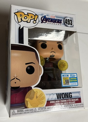 Funko Pop! Marvel Avengers Endgame Wong #493 SDCC Limited Sticker mit Protektor