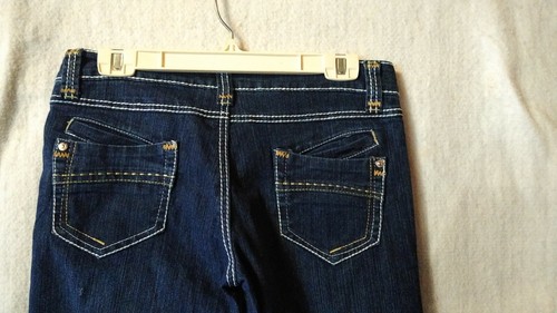 Nina Rossi Women's Sz 7 Stretch Denim Jeans Indigo Wash Distressed New With Tags - Picture 4 of 10