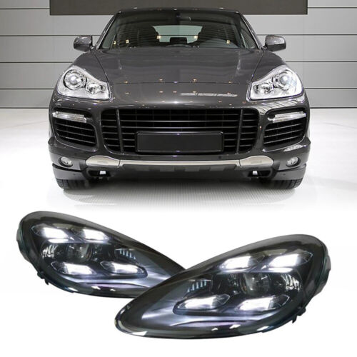 2 X LED Headlights DRL Assembly For Porsche Cayenne 957 2007-2010 Upgrade - Picture 1 of 16