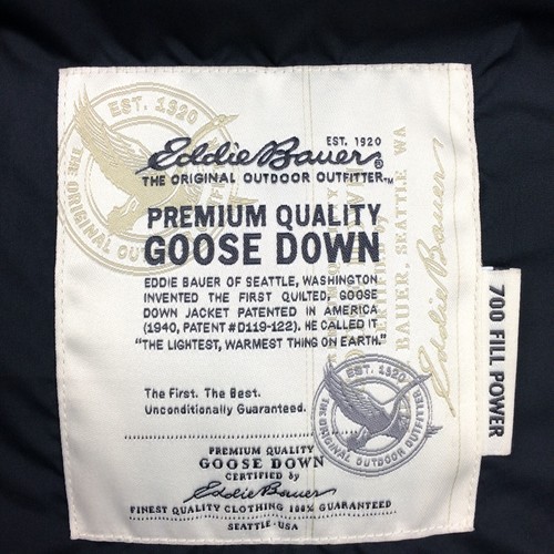 Eddie Bauer Goose Down Vest Mens XXL Blue 700 Fill Power Outdoors Camping - Picture 10 of 15
