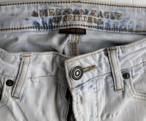 American Eagle Jeans Extreme Flex Bleached Slim Straight Denim Men’s 31x30 - Picture 3 of 6