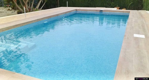 Spanish Swimming Pool Tile Blue GN105 Glass Mosaic Tiles for Pool - Picture 3 of 7