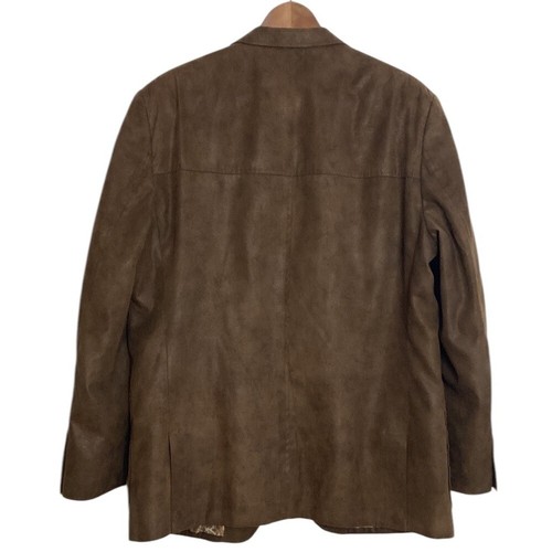 Coppley Sport Coat Mens 44R Brown Faux Suede Microfibre Modern Western Blazer - Picture 3 of 15